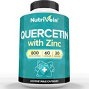 Nutrivein 아연 Quercetin 결합 보충교재 - Respiratory, Cardio, Immune, & 가득 차있 몸 지원을 위한 아연을 가진 강화된 흡수 Quercetin - 최대 생물 다양성