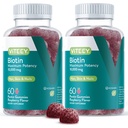 Viteey Biotin Gummies for Hair Skin and Nails - 머리 성장 Gummies를위한 Biotin - 10,000 mcg - Vegan, Gluten-Free, Non-GMO - 120 카운트