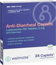 WELMATE - 항염증제 캡슐 (24의 모자) - Loperamide HCL 2 mg - 설사 증상 완화 - Stomach Reliever - 항염증제 알약 - Over-The-Counter 약물