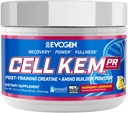 Evogen Cell K.E.M. PR - 포스트 운동 회복 분말 및 근육 빌더 | Creatine Monohydrate, BCAA 분말, EAAs | 복구, 강도 및 견해 | 라즈베리 Lemonade | 30 서빙