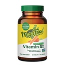 MegaFood 비타민 D3 1000 IU (25 mcg) - Real Food, 면역 지원, Bones, Teeth & Muscles, Vegetarian, Gluten-Free, Non-GMO, Kosher - 60 정제, 60 서빙