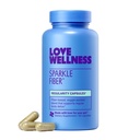 Love Wellness Sparkle Fiber | 다이제스트 효소를 사용한 섬유 보충 | 그린 슈퍼 푸드 파우더 & 심플한 휴스크 분말 | 여성용 과트 건강 증진 | 정기적 및 부유물 | 90 Count