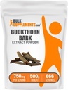 BulkSupplements.com Buckthorn Bark 추출물 분말 - Buckthorn Bark 분말, 초본 보충 - Vegan & 글루텐 무료, 봉사 당 750mg, 500g (1.1 lbs) (팩 1)