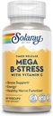 SOLARAY Mega Vitamin B-Stress, 스트레스, 에너지, 적혈구 및 면역 지원, 60 일 보증, Vegan, 20 서빙, 60 VegCaps에 대한 비타민 C 1000 mg의 비타민 B 복합체