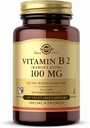 Solgar 비타민 B2 (Riboflavin) 100mg - 100 식물성 캡슐 - Non-GMO, Vegan, Gluten 무료, Dairy 무료, Kosher - 100 서빙