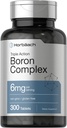 Horbäach Triple Boron Complex 6 mg 보충교재 | 300의 정제 | 남성과 여성을 위한 | 채식주의자, 비 GMO & 글루텐 무료 | Triple Action Boron Citrate, Boron Glycinate, Boron Asparate