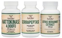 Nattokinase 보충교재 (120의 캡슐), Serrapeptase (120의 캡슐), Citrus Bergamot (60의 캡슐)