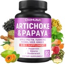 Artichoke, Papaya, Apple Pectin 및 더 많은 것을 가진 Artichoke 캡슐 - 3 달 공급을 위한 90의 캡슐