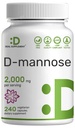 DEAL SUPPLEMENT D Mannose 500mg 캡슐 (포장 당 2,000mg), 240 Veggie 알약 – 빠른 임시 수용성 형태 – 여분 힘 Urinary Tract (UTI) 건강 지원 – 비 GMO, 비건 친절한