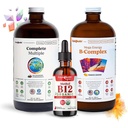 LIQUIDHEALTH Mega Energy B-Complex를 가진 성인을 위한 고성능 비타민 뭉치, 완전한 다수 Multivitamin & 유기 비타민 B12 하락 - 부스트 자연적인 에너지 & 개량 운동 성과