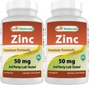아연 Gluconate 50mg 240 정제 팩으로 제일 자연적인 아연 보충교재 2