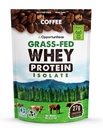 Opportuniteas 잔디에 의하여 먹인 커피 Whey 단백질 Isolate 분말 - 인공 감미료 없는 27g 단백질 분말, 60mg 카페인, 호르몬 자유로운 쿠스 - 5lb