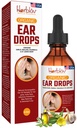 귀 감염을위한 유기 귀 기름 - 감염 예방을위한 자연적 인 Eardrops, Swimmer의 귀 & 왁스 제거 - 어린이, 성인, 아기, Dog Earache Remedy - Mullein, Garlic, Calendula, Made in USA