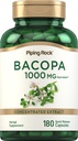 Piping Rock Bacopa Monnieri 보충 1000mg | 180 캡슐 | 초본 추출물 |Non-GMO & 글루텐 무료