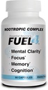 Fuel4 Nootropic 두뇌 지원 보충교재 – 비타민 D3, Ginkgo Biloba, Cognivia, 알파 GPC, DMAE & Huperzine A – 미국에서 만든 비 GMO를 가진 초점 & 정신 명확성 캡슐 – 90 Veggie 캡슐