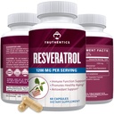 TRUTHENTICS Resveratrol 보충교재 1200mg - 일본 Knotweed 캡슐 - 건강한 노후화, Vibrant 피부 & 면역 건강을 위한 높은 잠재적인 트랜스 Resveratrol 영양 보충교재 - 60 Vegan 캡슐