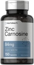 Horbäach 아연 Carnosine 보충교재 | 캡슐 당 84mg | 150 조사 | Non-GMO & 글루텐 무료
