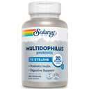 SOLARAY Multidophilus 12 스트레인 프로 바이오 틱 20 억 CFU, 소화 건강 및 Gut 건강 지원, Prebiotic Inulin, Dairy, 50 Serv, 100 VegCaps에 대 한 프로 바이오 틱스
