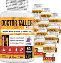 NuBest Doctor Taller Kids with Multivitamins, Multimineral, 칼슘 Chewable Tablets, Kids Ages 2에서 9까지의 칼슘 보충 - 포도 풍미 - 아이들에게 건강한 도움 - 12 팩