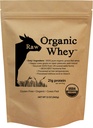 Raw Organic Whey Protein Powder, Grass Fed, Unflavored - 1 성분, 첨가제 또는 필러 없음, Undenatured, 미국에서 만든 12 oz