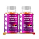 성인을 위한 Vitamatic Prebiotic 섬유 Gummies – 2 팩 (총 120 Gummies) 서빙 당 7g 섬유 | 추가 강도 | Zero Sugar 추가 | Pectin-Based | 소화 건강 및 정기적 지원