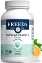FREEDA 버퍼 비타민 C 분말 (칼슘 아스코르베이트) - 비 산성, 민감성 개인을위한 Stomach-Friendly 비타민 C - Vegan, Kosher, Sugar-Free Immune 지원 - 5 온스