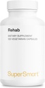 Supersmart - Rehab (Advanced Formula) - Kudzu, Silymarin, Ginger Root, Benfotiamine - All-in-1 Supplement | Non-GMO 및 글루텐 무료 - 120 채식 캡슐
