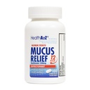 HealthA2Z® Mucus Relief | 과이펜신 1200 mg | 100 정제 | 최대 힘 | 12 시간 | 기대 | 믿을 수 있는 가슴 혼잡 | 얇고 느슨함 Mucus (100 정제)