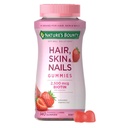 Nature's Bounty Hair, Biotin, Strawberry Gummies Vitamin Supplement, 여성, 2500 mcg, 140 Ct, 70 총 서빙을위한 헤어, 피부 및 네일 건강 지원