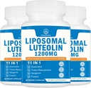 1200MG Liposomal Luteolin 보충교재 - 최대 흡수, 뇌 180 캡슐을 위한 산화 부스트
