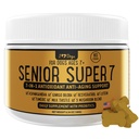 iHeartDogs 수석 슈퍼 7 매일 개 Multivitamin - 개를위한 7-in-1 비타민은 산화 방지제, Probiotics, Lion's Mane, 터키 꼬리, & Longevity & Cognitive Boost와 노화 방지를 지원합니다