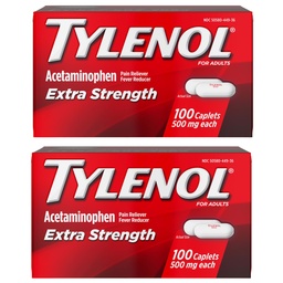 Tylenol 여분 힘 고통 Reliever와 Fever 흡진기 Caplets, 500 mg Acetaminophen, 두통, 두통, 두통 및 Minor 관절염 고통 구호, 200 조사를 위한 고통 구호 알약