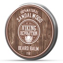 Viking Revolution Sandalwood Beard Balm - Argan Oil, Jojoba Oil과 남성을위한 Beard Softener - Beeswax와 남성을위한 Beard Moisturizer - 남자를위한 Beard Wax (2oz, 1 Pack)