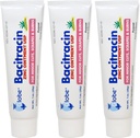 글로브 (3 팩) Bacitracin 아연 연고 + 알로에 1oz - 부상 치유를위한 최대 힘 항생제 - 컷, 화상, 스크랩을위한 최고 약물 용 솔루션 - 피부 감염 및 응급 처치 필수