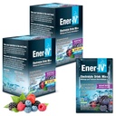 Ener-IV Electrolyte 음료 혼합 - Electrolytes 분말 패킷, 히드라 션 분말 음료, 히드라 액체 혼합, 여성 및 남성을위한 낮은 설탕 Rehydration - 혼합 Berry, 24 카운트