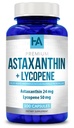 Astaxanthin과 Lycopene 보충교재 | Lycopene 50mg 플러스 Astaxanthin 24mg Carotenoids 탄닝 피부 관리 시각 & 심장 건강 지원 | Vegan & Non-GMO (100 Veggie 캡슐)