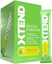Xtend XTEND Healthy Hydration Lemon Lime | 제설 슈페리어 히스 파우더 팩 | 6 키 일렉트로트로트 드링크 믹스 | 필수 아미노산 | 스포츠 인증된 NSF | 15개 스틱