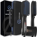 Arkam Beard Straightener for Men -Premium Heated Beard Brush Kit w/Anti-Scald Feature, Dual Action Hair Comb and Hard Shell Travel Case for Medium to Long Beards - 의상 및 남성용 선물