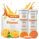 SIGNIFY NATURE 비타민 C 1000mg Effervescent Tablets - 아연 보충을 가진 유력한 면역 지원 VIT C - 설탕 자유로운 & 채식주의자 공식 | Dissolvable 비타민 C 정제 - 수용성 Fizzy Elixir - 20CT