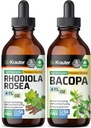 BIO KRAUTER Rhodiola Rosea Tincture 4 Fl. Oz. & Bacopa Tincture 4 Fl. 오즈.