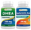 제일 자연적인 DHEA 100mg & Hyaluronic 산 200 mg