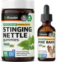 BIO KRAUTER 스팅 Nettle 60 Gummies & Pine Bark Tincture 2 Fl. Oz.