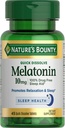 자연의 현상 Melatonin, 100% 약 자유로운 수면 원조, 규정식 보충교재, 승진시킵니다 Relaxation와 수면 건강, 10mg, 45 빠른 용해 정제
