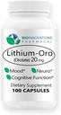리튬 Oro 20 mg, 건강한 계면 웰니스, Behavior 및 기억을 지원합니다. Bioavailable, 100개의 모자 (Elemental 리튬 Orotate)