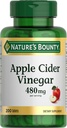 Nature 's Bounty Apple Cider Vinegar 480mg 알약, 채식 보충교재 식물 기반, 200 정제