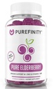 Sambucus, 비타민 C 및 아연을 가진 PUREFINITY Elderberry Gummies – 아이 & 성인을 위한 당신의 완벽한 매일 3-in-1 보충교재 – 글루텐 자유로운, 비 GMO, 채식주의자, 60 조사