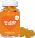 스키니민트 교원질 Gummies 건강한 피부를 위한 보충교재, 못 & 머리 지원, 남자 & 여자를 위한 글루텐 자유로운 교원질 Chewable Gummies, 자연적인 오렌지 풍미 -60 조사 (180G) - 1 달 공급