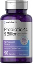 여성 및 남성을위한 Horbäach Probiotics | 소화 건강을위한 14 Strains | 9 억 CFU | 90 캡슐 | Non-GMO 및 글루텐 무료 보충