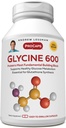 ANDREW LESSMAN 글리신 600mg - 180 캡슐 - 순수, 단순, 아미노산. Collagen 조직의 중요한 구조 역할. 없음 첨가제