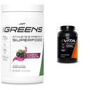 JYM 그린 슈퍼 푸드 블루 베리 Acai 파우더 Spirulina & Vita JYM 멀티 비타민 60 정제